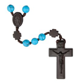 Sine Cera Turquoise - Jujube Wood 8mm Rosary