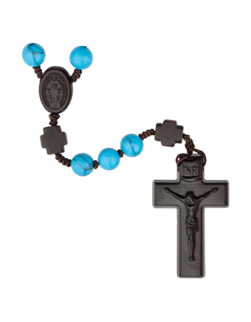Sine Cera Turquoise - Jujube Wood 8mm Rosary