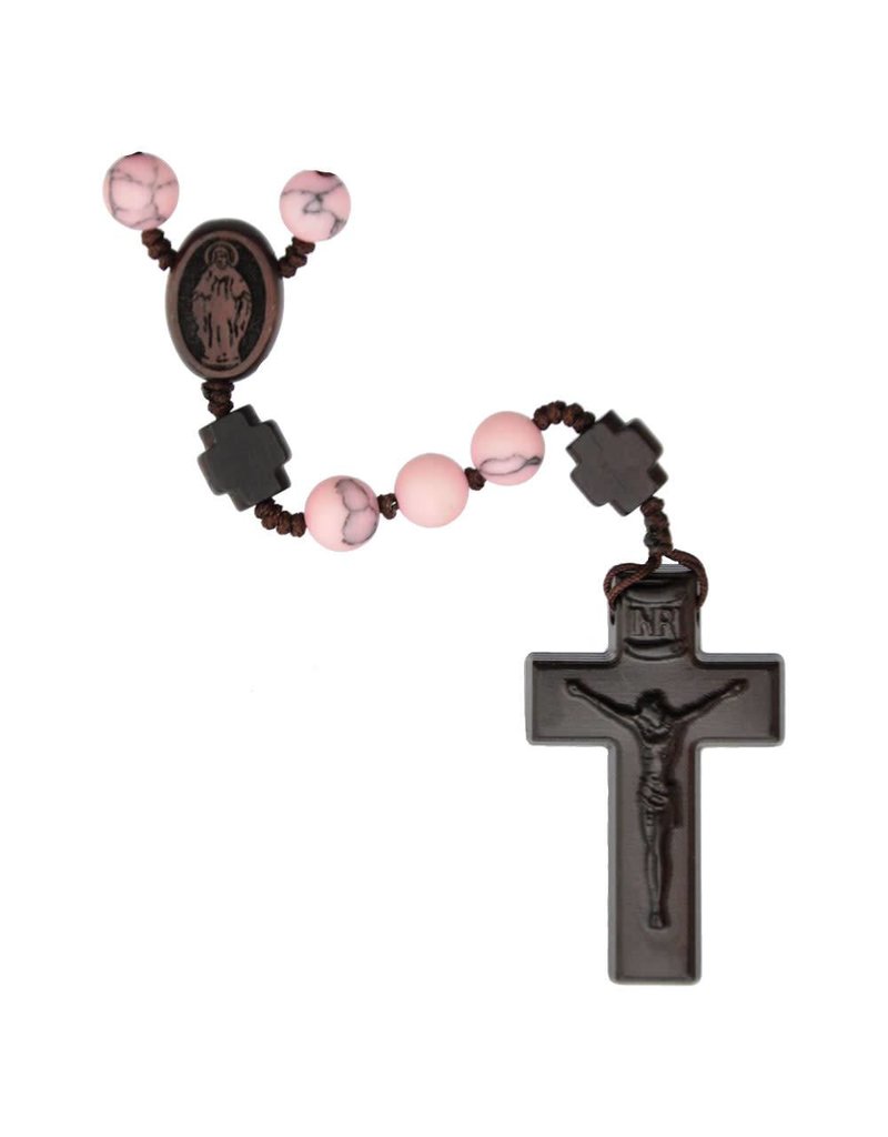 Sine Cera Rhodonite - Jujube Wood 8mm Rosary