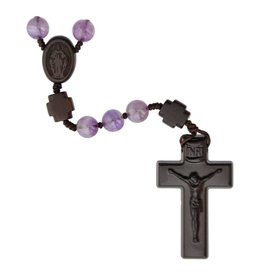 Sine Cera Amethyst - Jujube Wood 8mm Rosary