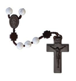 Sine Cera Howlite - Jujube Wood 8mm Rosary