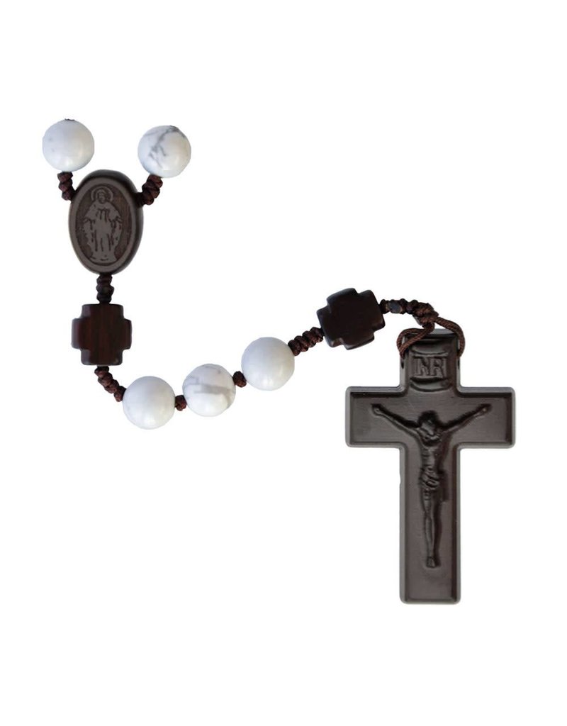 Sine Cera Howlite - Jujube Wood 8mm Rosary