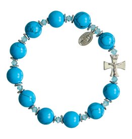 Sine Cera Turquoise Rosary Bracelet (10mm)