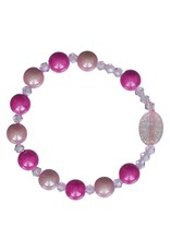 Sine Cera Rosary Bracelet Children's Pink 8mm