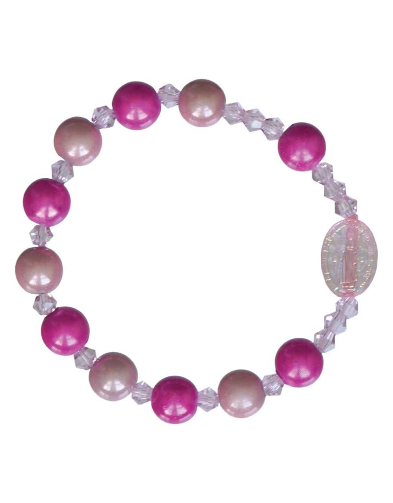 Sine Cera Rosary Bracelet Children's Pink 8mm