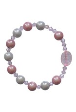 Sine Cera Rosary Bracelet Children's Pink/Blue 8mm