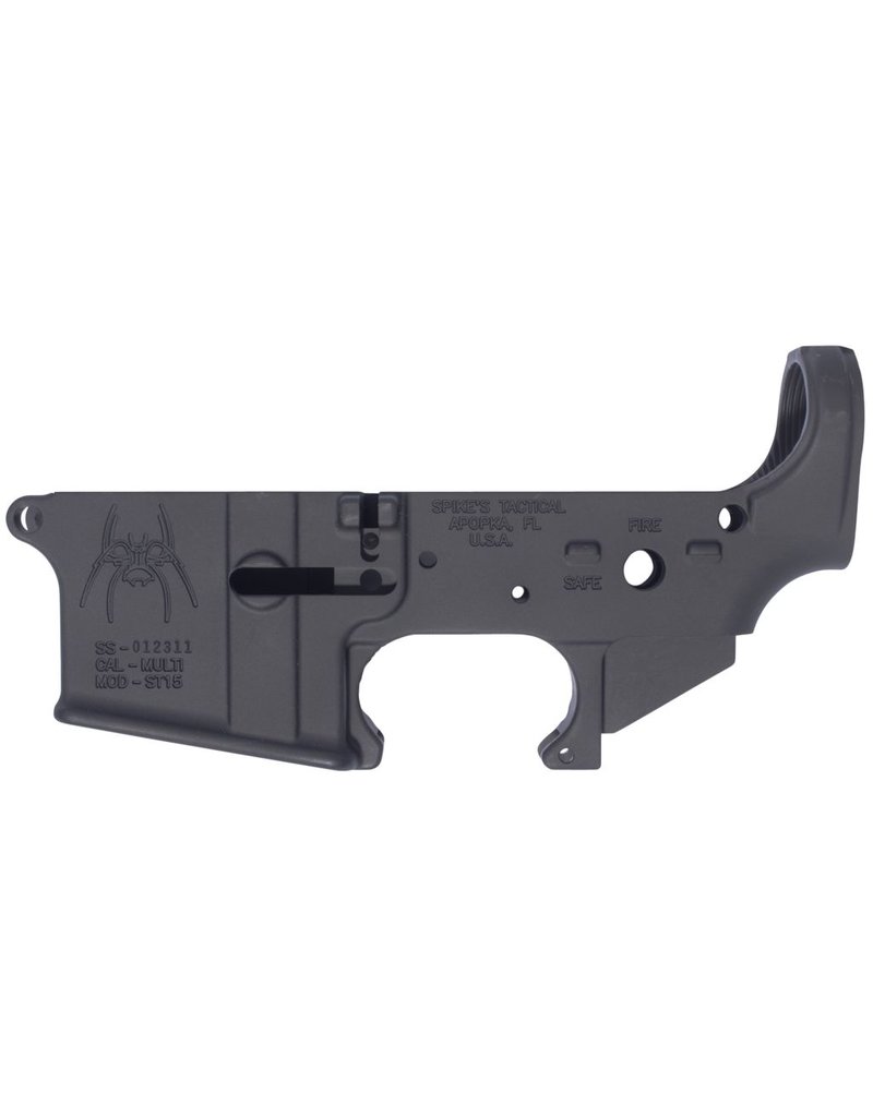 Spikes Tactical Spikes Stripped Lower Spider AR-15 Multi-Caliber Black