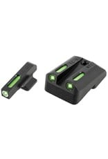 TruGlo Truglo TG13NV4A TFX Day/Night Sights 1911 Pistol Tritium/Fiber Optic Green w/White Outline Front Green Rear Black