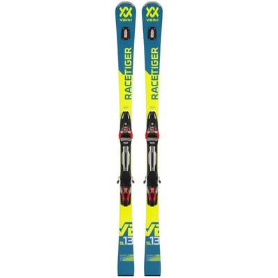 Volkl Racetiger SL Skis W/ Rmotion2 12 GW Black/Red Race Binding 2019