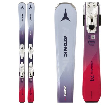 Atomic Women's Vantage X 74 Skis w/ Lithium 10 L80 Wht/Trans Bindings 2019