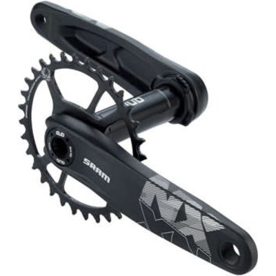 SRAM NX Eagle DUB 175mm 4" Fatbike Crankset with 30t X-Sync 2 Direct Mount Steel Chainring, Black, Bottom Bracket Not Included