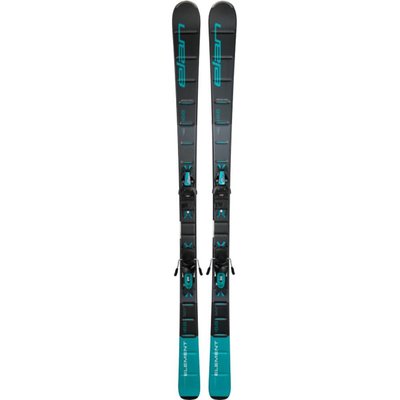 Elan Women's Element Black/Blue LS Skis w/ELW 9.0 GW Bindings 2019