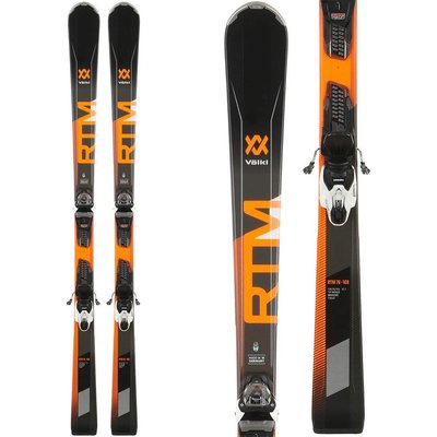 Volkl RTM 76 Blk/Orange Skis With VMotion 10 GW Blk/Wht Bindings 2019