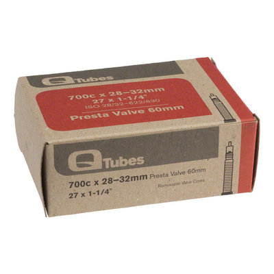 Q-Tubes 700c x 28-32mm 60mm Presta Valve Tube 129g