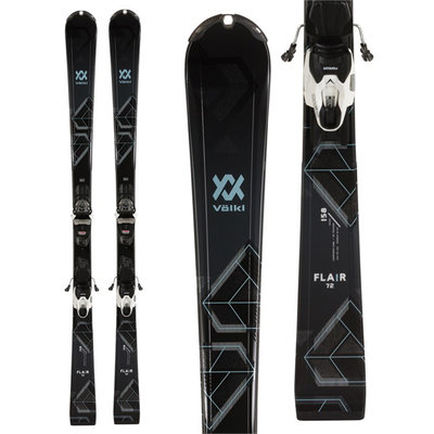 Volkl Women's Flair 72 Skis w/VMotion 10 GW Lady Black/White Bindings 2020