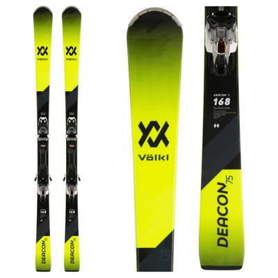 Volkl Deacon 75 Skis w/VMotion 10 GW Blk/Wht Bindings 2020