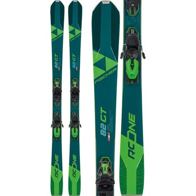 Fischer RC One 82 GT Skis w/RSW 11 GW Blk/Flash Green Bindings 2020