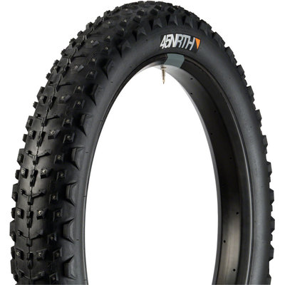 45NRTH Dillinger 4 Tire - 26 x 4, Tubeless, Folding, Black, 120tpi, 240 Concave Carbide Aluminum Studs