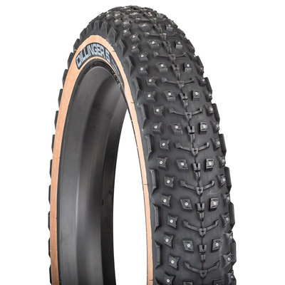 45NRTH Dillinger 5 Tire - 26 x 4.6, Tubeless, Folding, Tan, 60tpi, 258 Concave Carbide Aluminum Studs