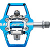 HT T1 Enduro Race Pedals - Dual Sided Clipless with Platform, Aluminum, 9/16", Marine Blue
