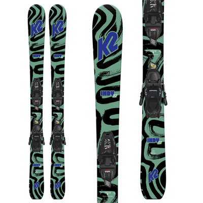 K2 Kids' Indy Skis w/FDT 4.5 Bindings 2023
