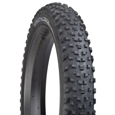 45NRTH Wrathlorde Tire - 26 x 4.2 Tubeless Folding Black 120tpi 300 XL Concave Carbide Aluminum Studs