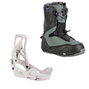 Nitro Women's Cave TLS Step On Snowboard Boots w/Women's Step On Large Bindings Gray Cloud 2023