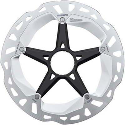 Shimano Deore XT RT-MT800-L Disc Brake Rotor with External Lockring - 203mm Center Lock Silver/Black