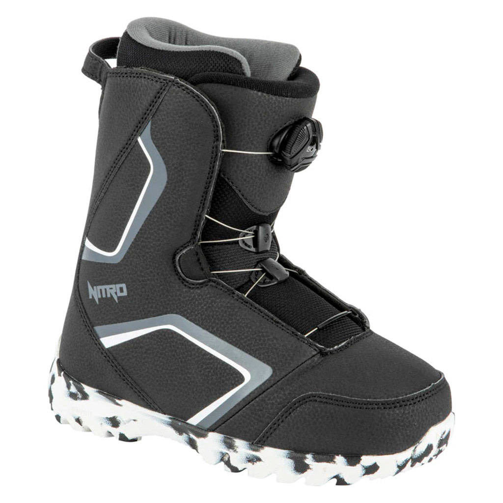 Nitro USA Nitro Droid Boa Snowboard Boots 2022 Black/White Philbrick's Ski, Board, & Bike