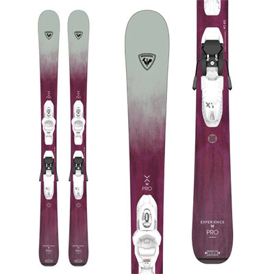Rossignol Kids' Girl Experience Pro Skis w/X 4 GW B76 White Bindings 2024