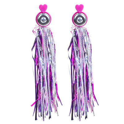 Sunlite Heart Combo Bell and Streamers Pink/Purple Pair