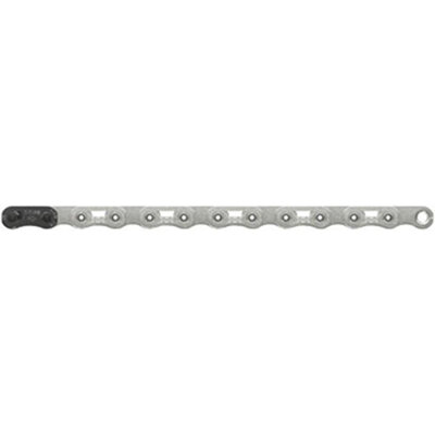 SRAM XX SL Eagle T-Type Flattop Chain - 12-Speed, 126 Links, Hollow Pin, Includes PowerLock Connector, PVD Coated, Silver