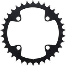 Full Speed Ahead Omega/Vero Pro Steel Road Double Chainring - 36t, 90 BCD, Steel, N-11, Black