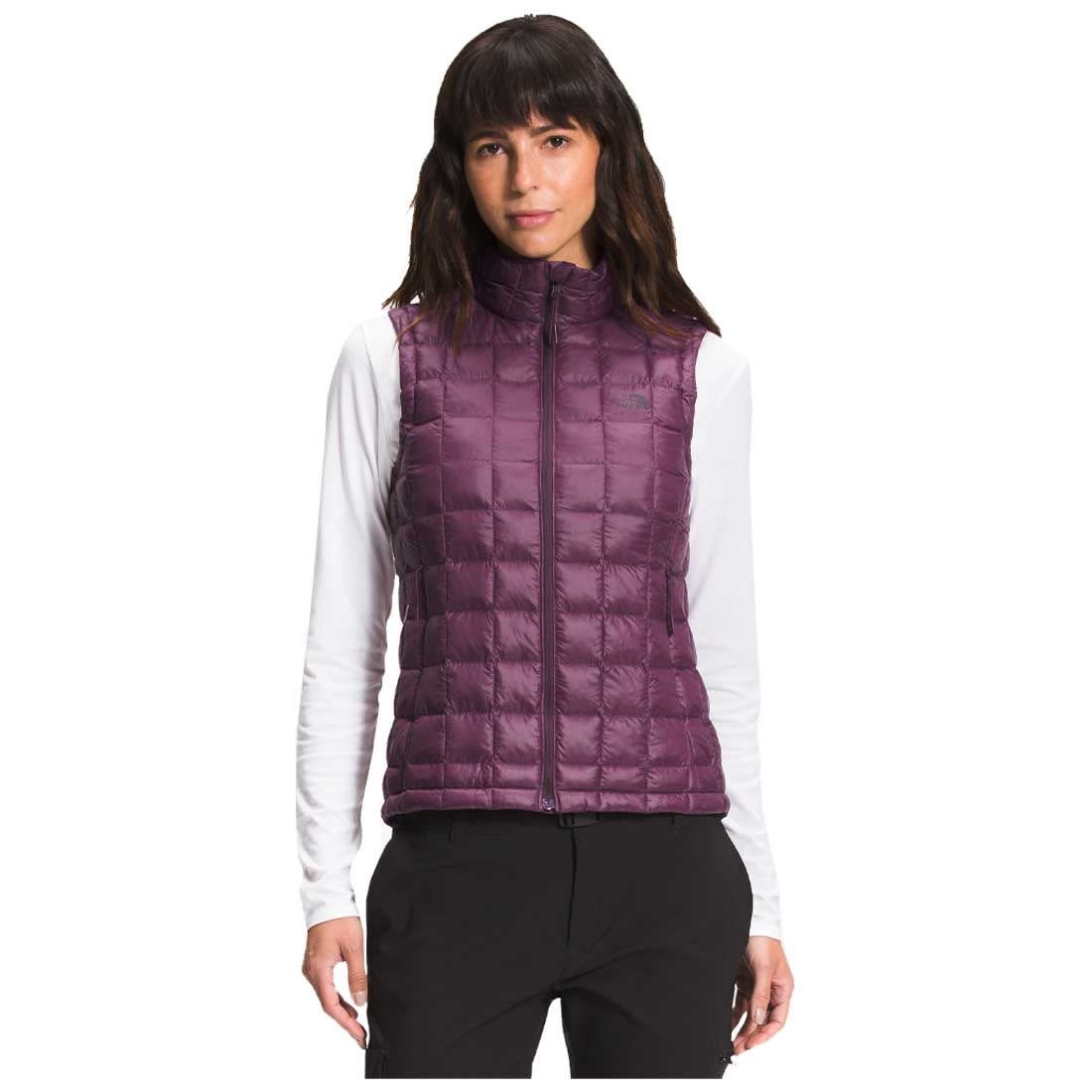 Sims Womens Fleece Vest Size Large Purple Hood Full Zip Pockets  Snowboarding Ski