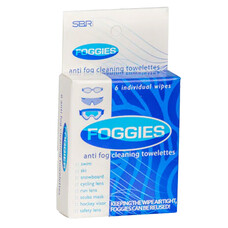 SBR Foggies Anti Fog Cleaning Towelettes  6 Pack