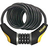 OnGuard Doberman Combo Cable Lock: 6' x 10mm, Gray/Black/Yellow