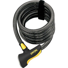 OnGuard Doberman Cable Lock with Key: 6' x 12m, Gray/Black/Yellow
