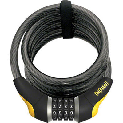 OnGuard Doberman Combo Cable Lock Gray/Black/Yellow