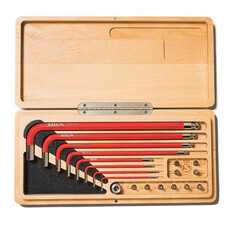 Silca HX1 Hex Wrenches and Drive Tool Kit with Wood Case