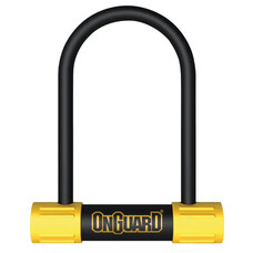 OnGuard BullDog Series U-Lock - 3.5 x 5.5", Keyed, Black/Yellow, Includes bracket