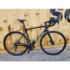 Pre-owned Specialized Roubaix Road Bike Black/Metallic White/Black Reflective 56