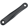 Samox SAC08 Left Crank Arm - 175mm, JIS Diamond Taper Spindle Interface, Forged Aluminum, Spindle Bolt Sold Separate, Black