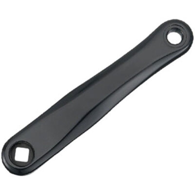 Samox SAC08 Left Crank Arm - 175mm, JIS Diamond Taper Spindle Interface, Forged Aluminum, Spindle Bolt Sold Separate, Black