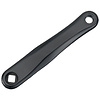 Samox SAC08 Left Crank Arm - 170mm, JIS Diamond Taper Spindle Interface, Forged Aluminum, Spindle Bolt Sold Separate, Black