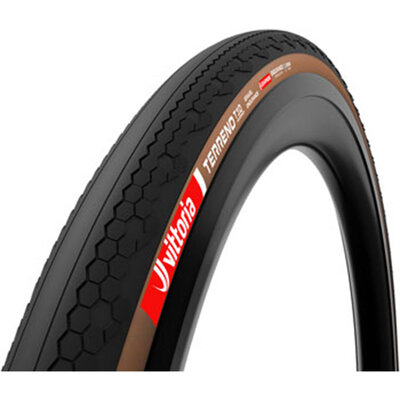 Vittoria Terreno T10 Hardpack Tire - 700 x 40, Tubeless, Folding, Black/Brown, Gravel Endurance, Graphene, G2.0
