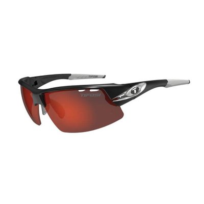Tifosi Crit Race Silver Sunglasses w/Clarion Red-AC Red-Clear Lens