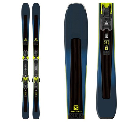 Salomon XDR 80 Ti Skis w/E Z 12 F80 Walk Yel/Blk Bindings 2019