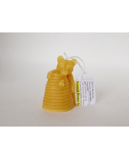 Beeswax Figure Candle, Bear with Skep