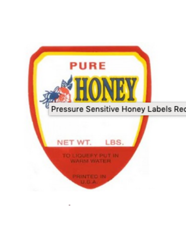 Vintage Honey Label Red Roll of 250, 3 1/4'' x 3 1/4''