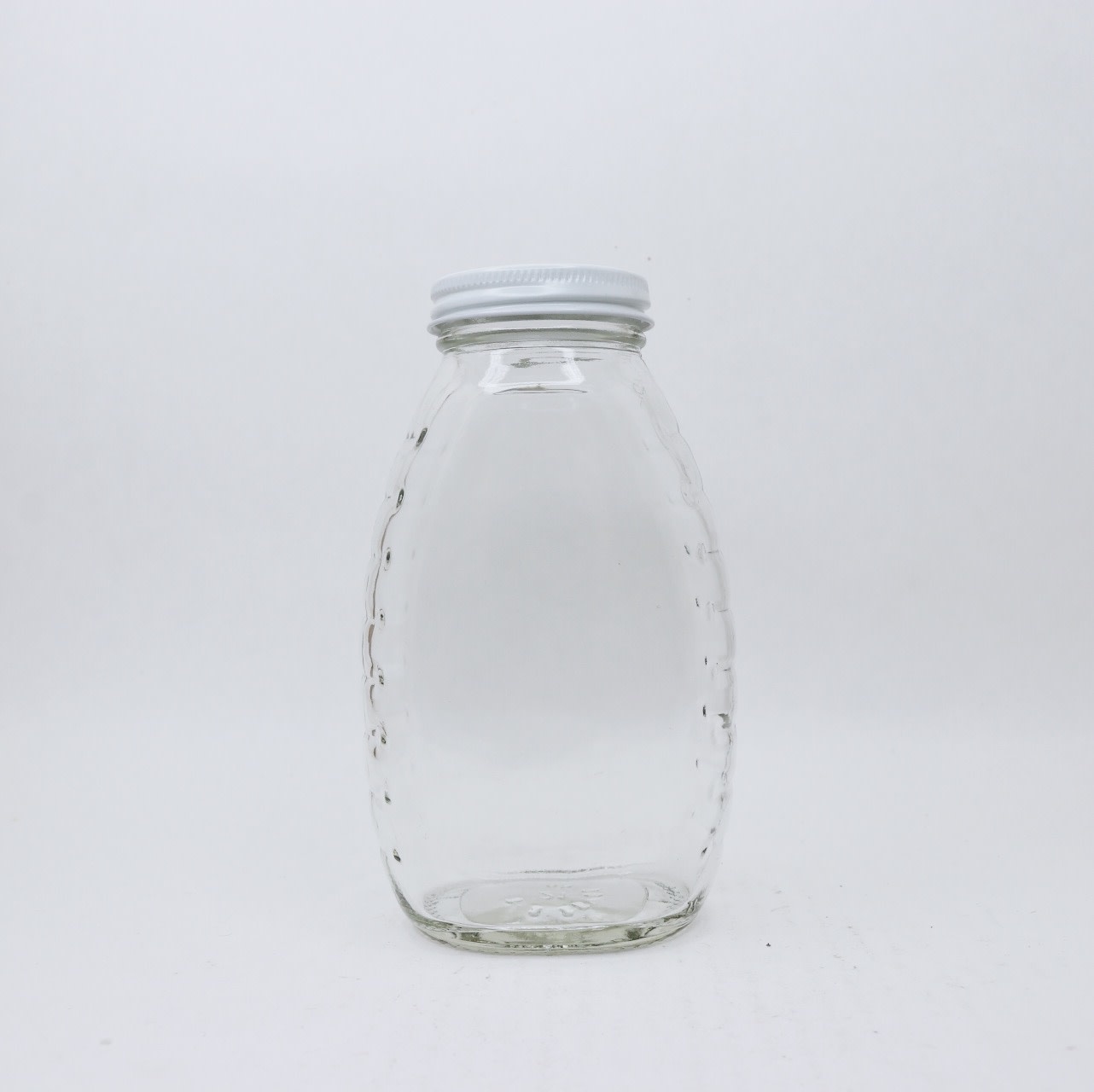 1 lb. Glass Classic Queenline Jar, single (includes cap)